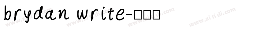 brydan write字体转换